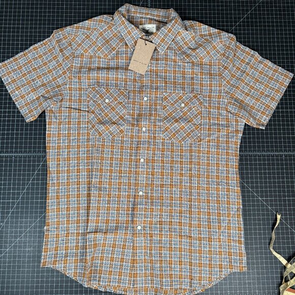 West Major - Sunday Plaid Western Shirt - Snap Buttons - Size Large - NWT - USA - Picture 1 of 16
